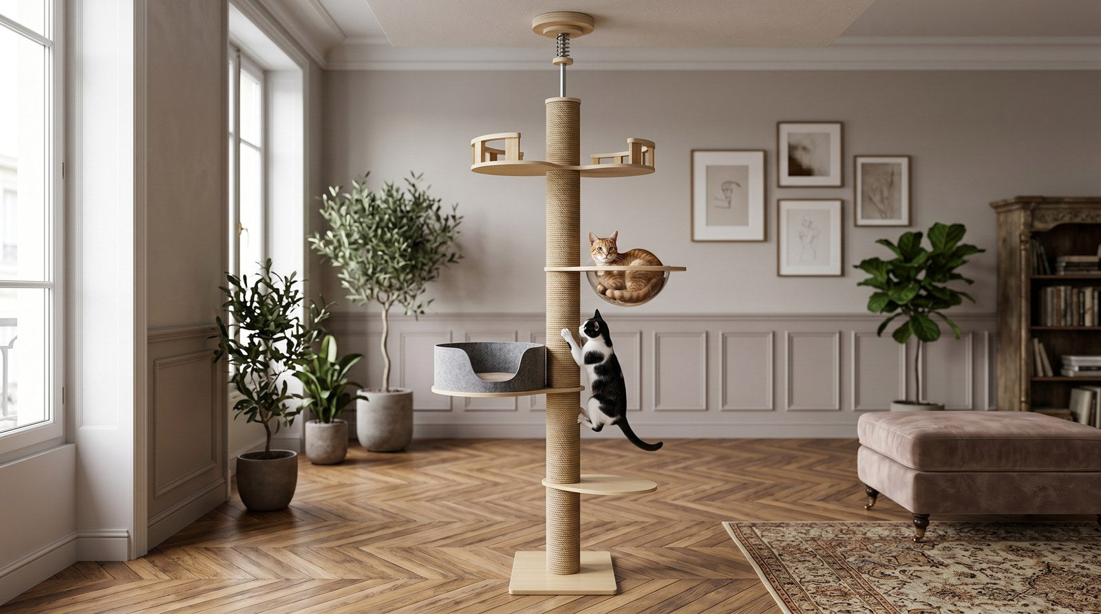 Créer un coin dédié au chat dans le salon Image