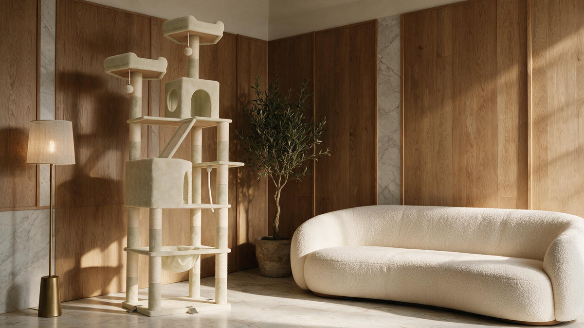 Arbre à chat et lapin : cohabitation en intérieur — Griffova Image