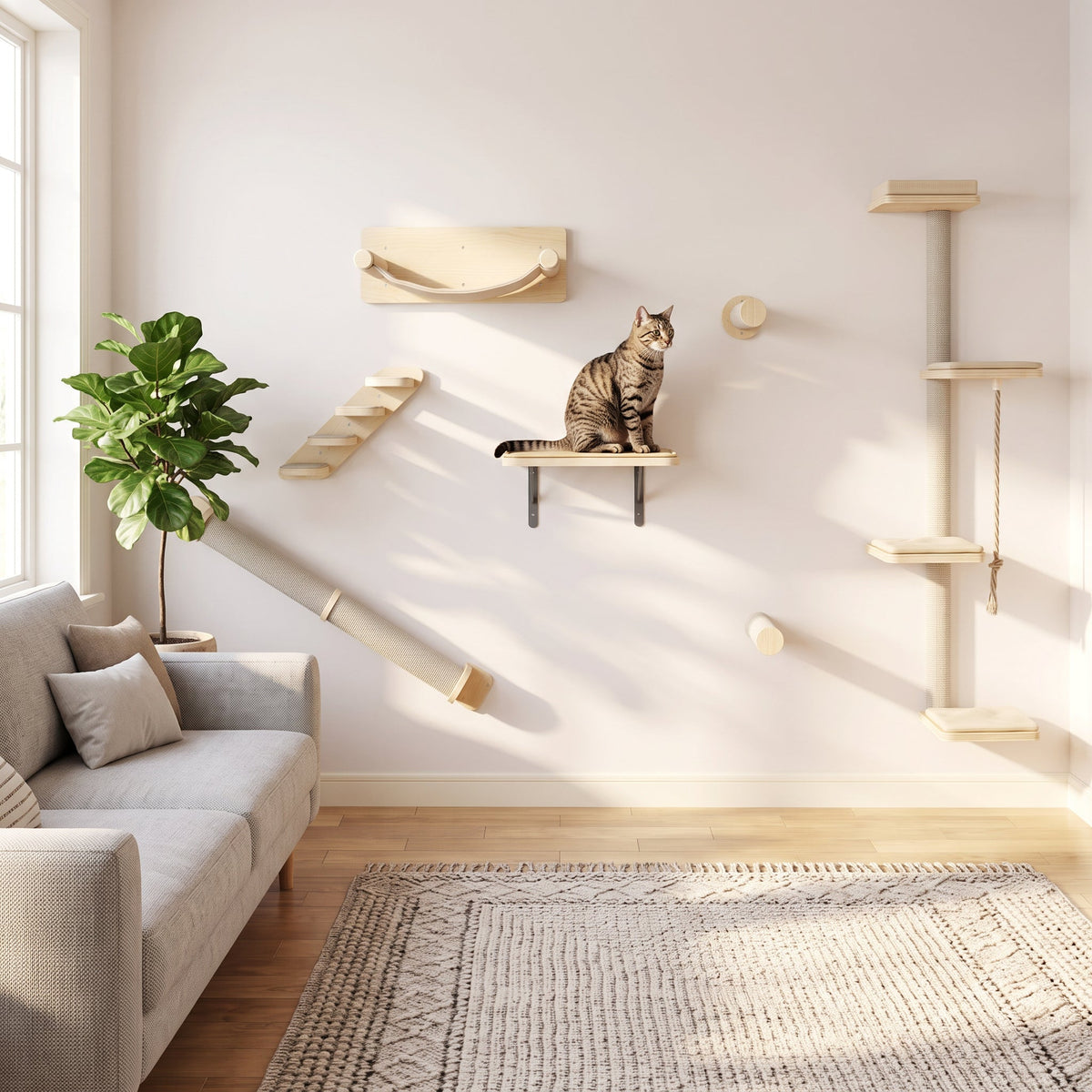 La fenêtre, poste d'observation préféré du chat – arbre à chat Liane Griffova Image