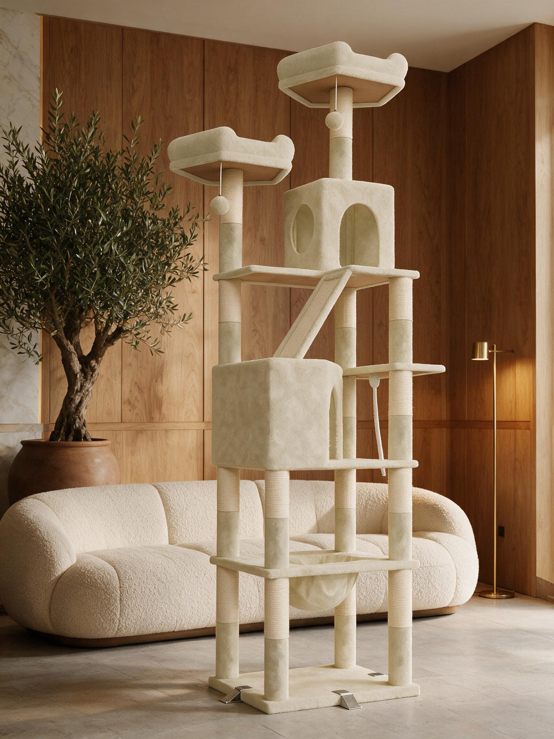 Arbre à chat en bois XXL Baobab