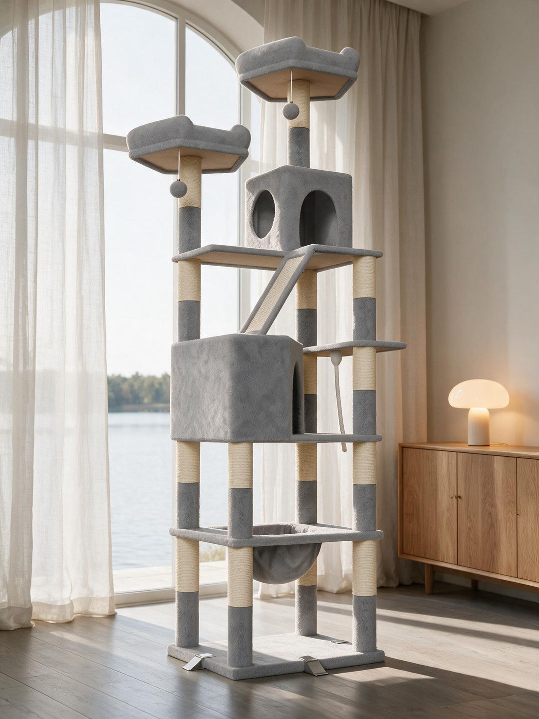 Arbre à chat en bois XXL Baobab