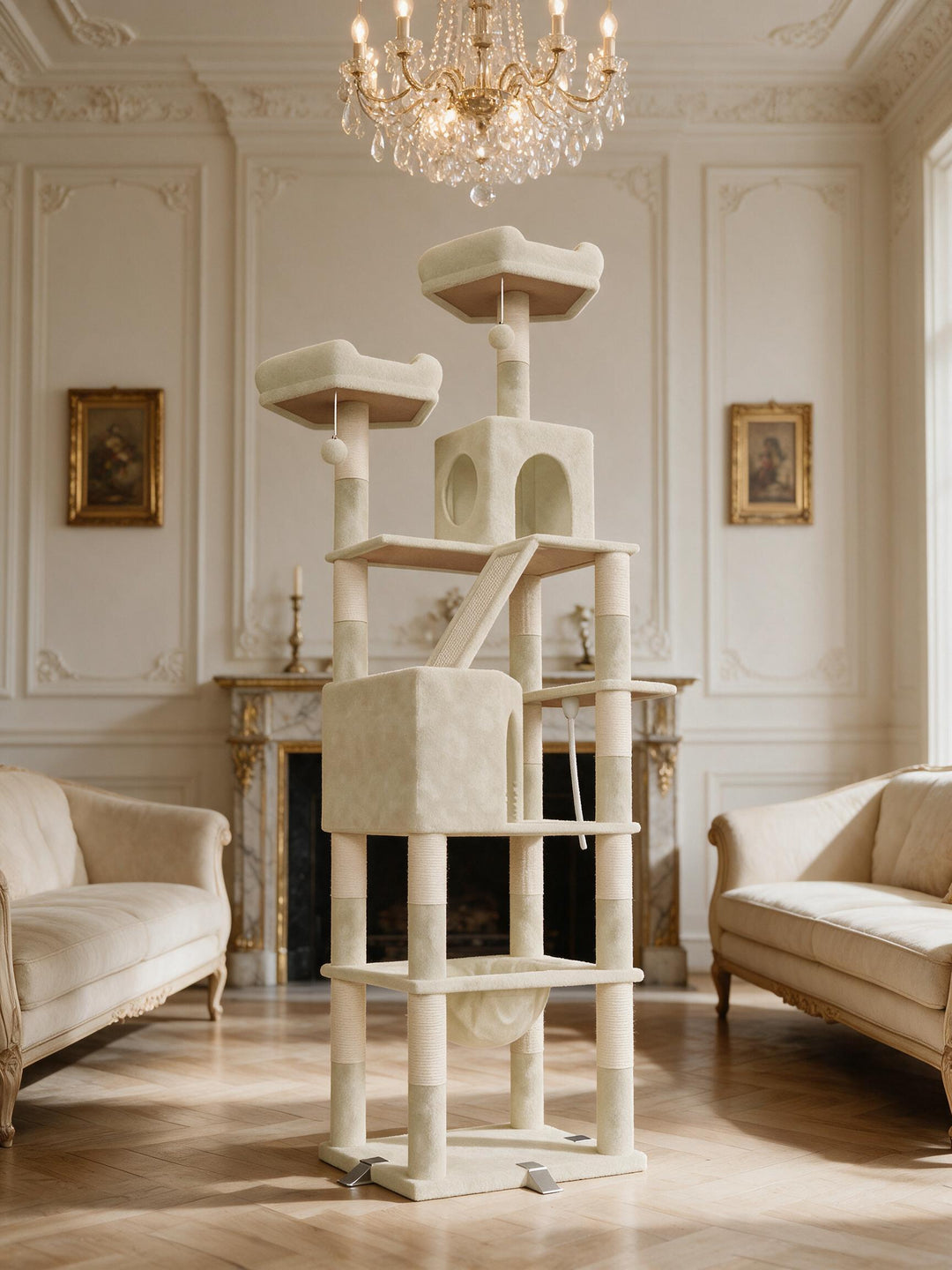 Arbre à chat en bois XXL Baobab