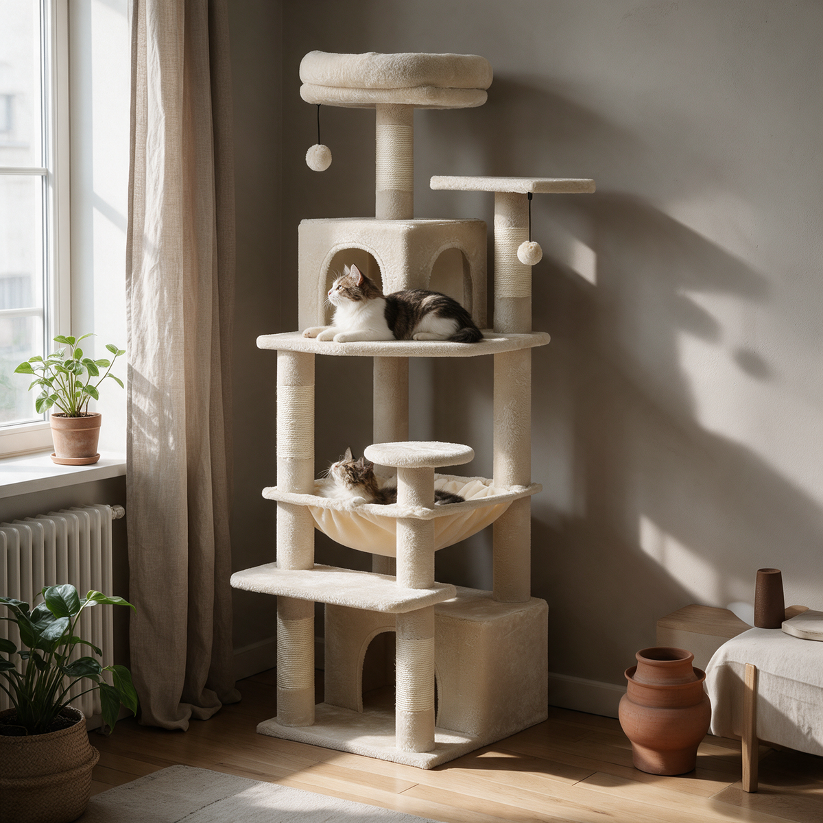Arbre à chat en bois XL | Canopée