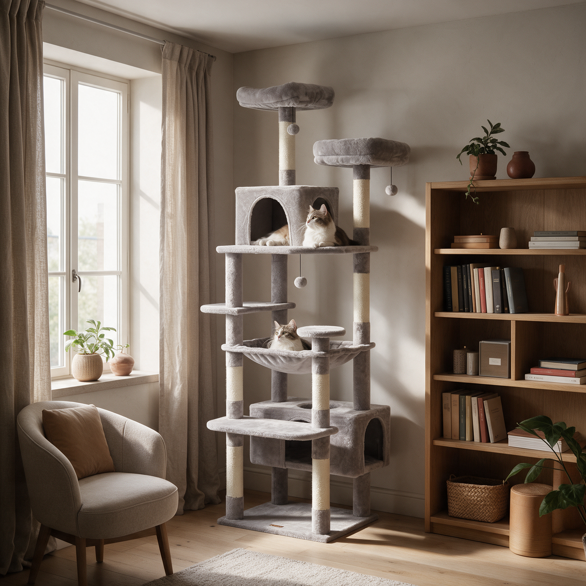 Arbre à chat en bois XL | Canopée