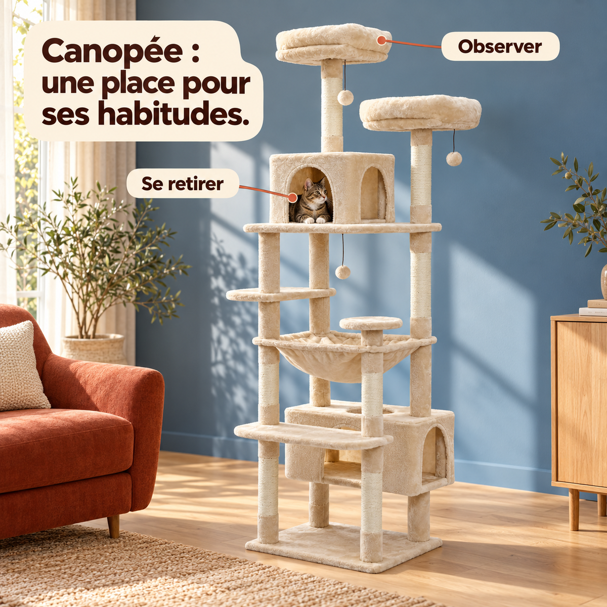 Canopée — Beige / 184cm : Le produit dans la pièce de vie