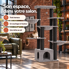 Arbre à chat Maine Coon XXL | Séquoia — Noir — vue 4