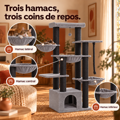 Arbre à chat Maine Coon XXL | Séquoia — Noir — vue 3