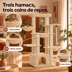 Arbre à chat Maine Coon XXL | Séquoia — Beige — vue 3